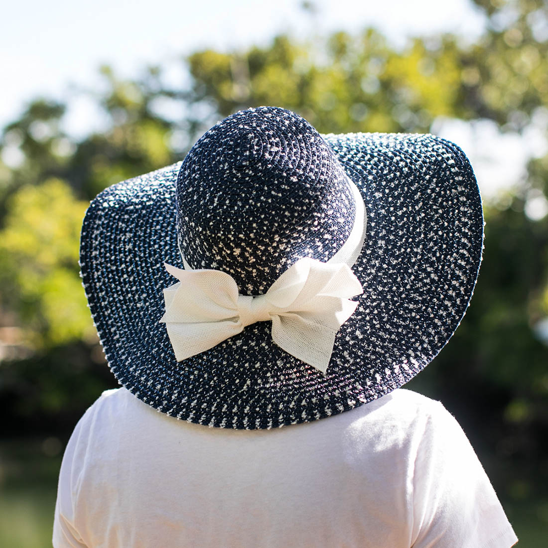 Floppy hat with bow Clearance