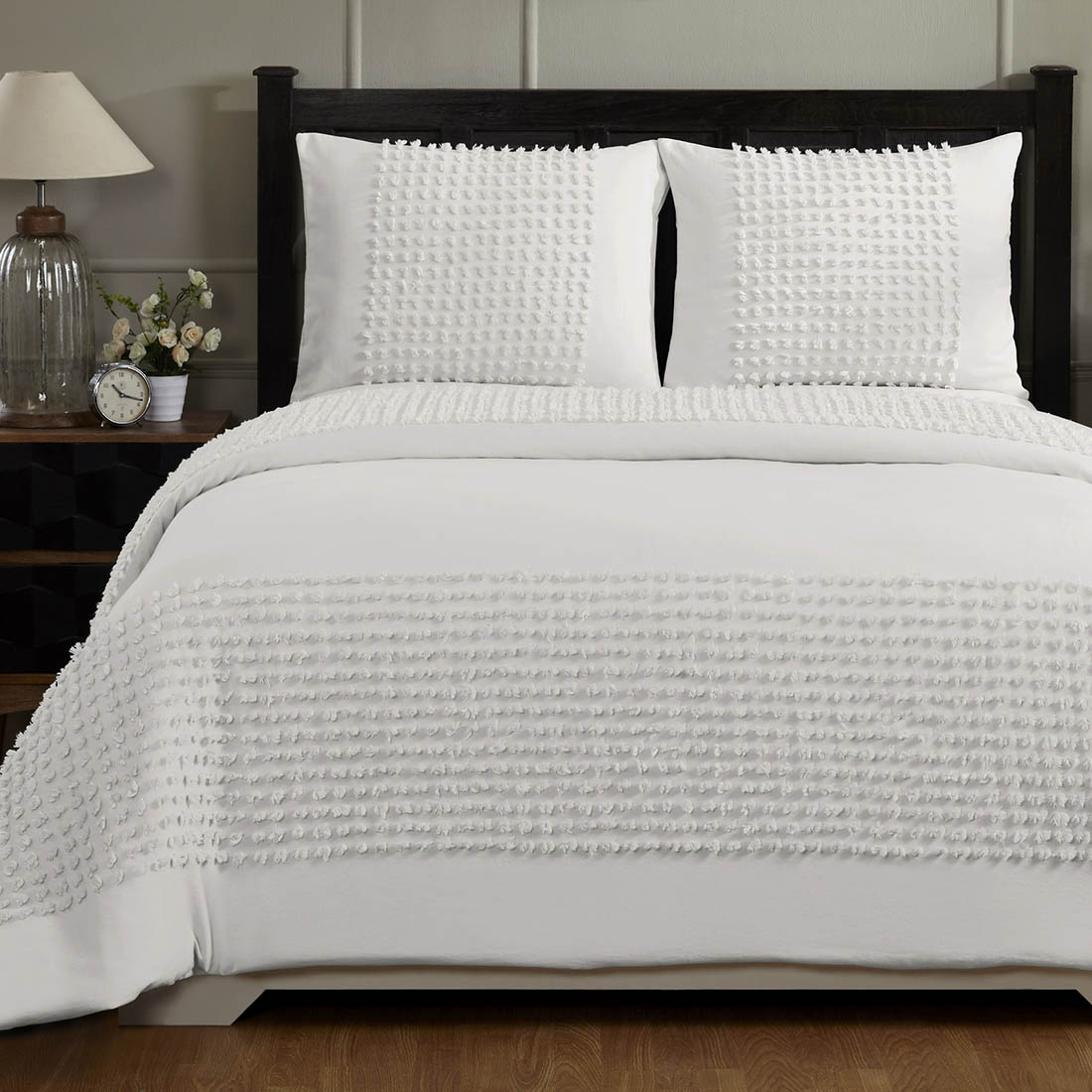 double quilt and pillows